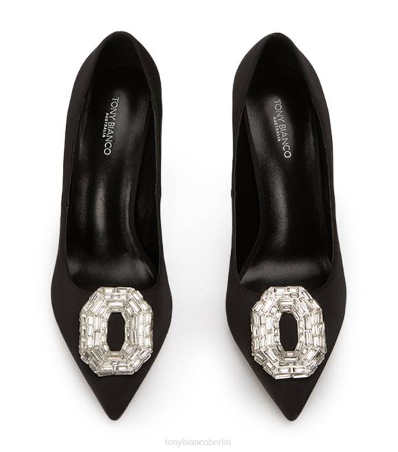 Bling Heels| de Tony Bianco Frauen Alison Heels schwarzer Satin 4624298